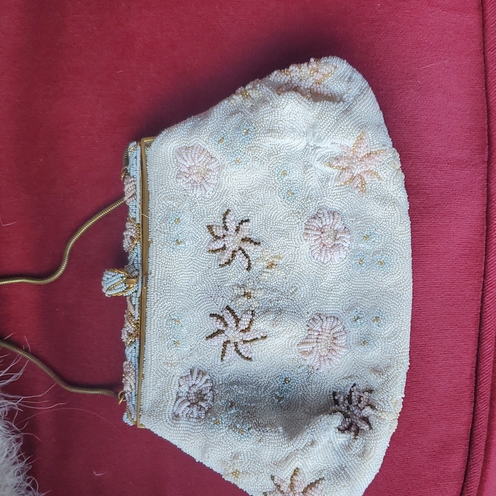 Vintage micro beaded purse